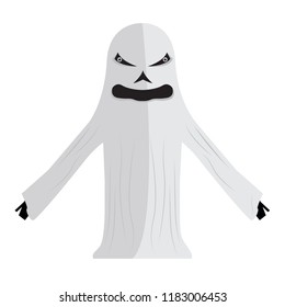 Cute halloween ghost cartoon character