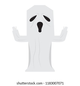 Cute halloween ghost cartoon character