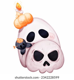 Ilustración del vector de dibujos animados de Halloween