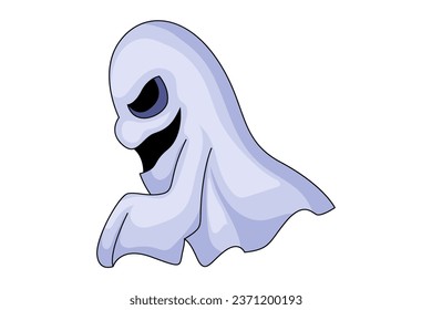 Cute Halloween Ghost Character Design Illustration