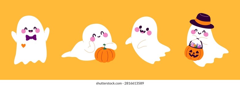 Cute halloween ghost character
