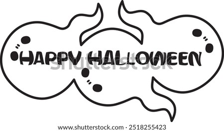 Cute Halloween ghost frame 2