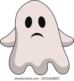 niedlichen halloween ghost illustration design, flache halloween ghost element vektor vorlage sammlung