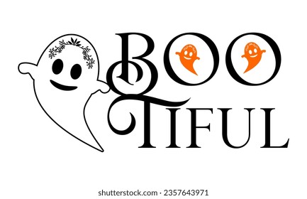 Imagen fantasma de Halloween corta en colores negro y naranja