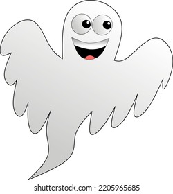 Cute halloween ghost vector illustration. Cute ghost for logo, icon, symbol, halloween, design or trick or treat