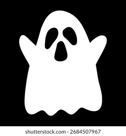 Ilustración vectorial linda del fantasma de Halloween