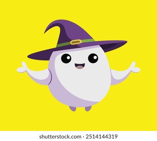 Cute Halloween Ghosts and Monsters Vector Illustration