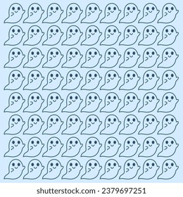 CUTE HALLOWEEN GHOSTS PATTERN TEXTURE BACKGROUND VECTOR