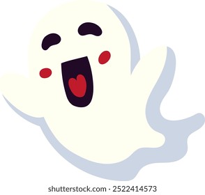 bonito halloween gost ilustração para site cartão, aplicação, impressão, documento, design de cartaz, etc.