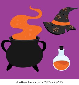 Cute Halloween icon arts. scary but cute vector icon with simple designs for Halloween theme arts
