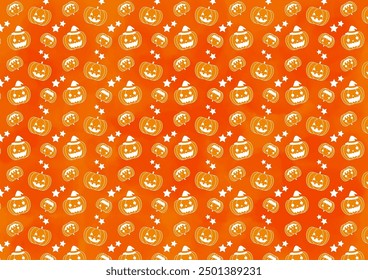 Cute Halloween image pattern orange