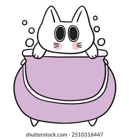 Cute Halloween monster cat vector.