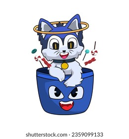 Cute Halloween Monster Character Illustration