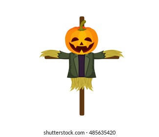 Cute Halloween Monster Character - Scarecrow