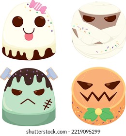 Cute Halloween Monster Mini Cake