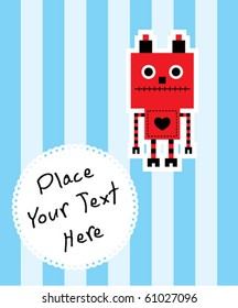 cute halloween monster robot tag