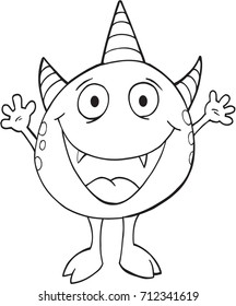 Cute Halloween Monster Vector Illustration Art