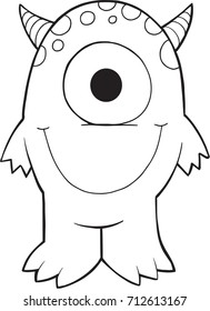 Cute Halloween Monster Vector Illustration Art
