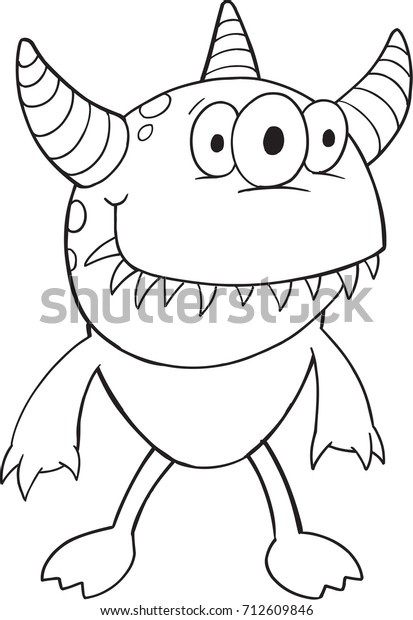 Cute Halloween Monster Vector Illustration Art Stock Vector (royalty 