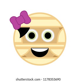 Cute halloween mummy cartoon character