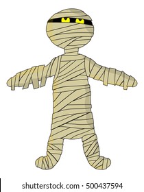 cute halloween mummy vector symbol icon design. Beautiful illustration isolated on white background