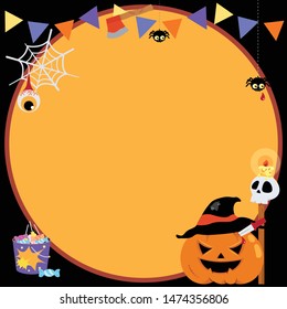 Cute halloween party background, halloween day 
