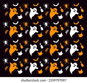 Cute Halloween pattern design vector. Modern monster costume pattern design template vector