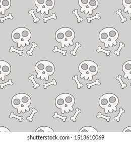 Cute halloween pattern. Doodle illustration related to halloween.