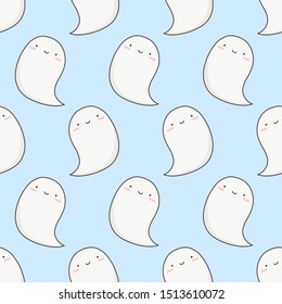 Cute halloween pattern. Doodle illustration related to halloween.