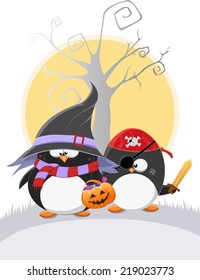 Cute Halloween Penguins