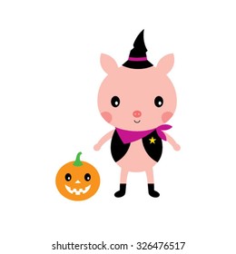cute Halloween pig