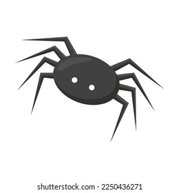 Cute Halloween poisonous spider sticker vector illustration. Cartoon drawing of witchcraft or dark magic element in boho style isolated on white background