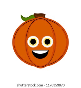 Cute halloween pumpkin cartoon character