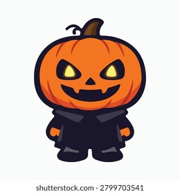 Cute halloween pumpkin character