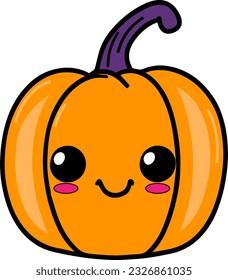 Cute Halloween Pumpkin Clipart Design