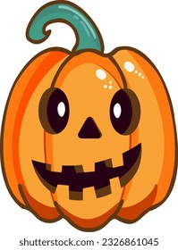 Cute Halloween Pumpkin Clipart Design