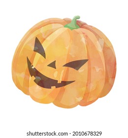 Cute Halloween pumpkin ghost illustration