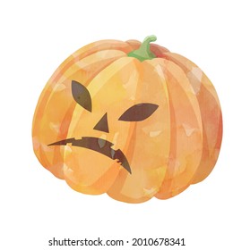 Cute Halloween pumpkin ghost illustration