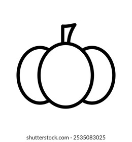 Cute Halloween pumpkin icon.on whit beckgrond color editable