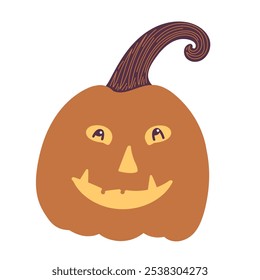 Cute Halloween pumpkin. Vector illustration. 