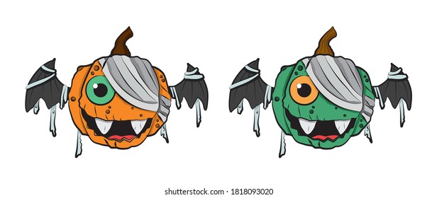 Calabazas de halloween. Aislado sobre fondo blanco.