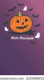 Cute Halloween purple background for Halloween season events