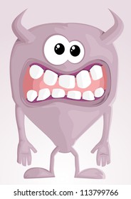 Cute halloween purple monster
