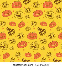 Cute Halloween seamless background suitable for card, fabric printing etc