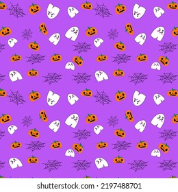 cute halloween seamless pattern background