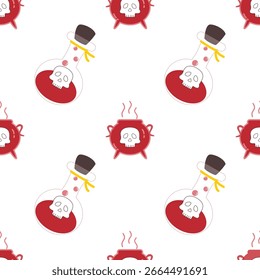 cute Halloween seamless pattern background