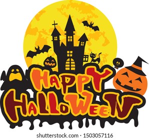 Cute Halloween season simple illustration