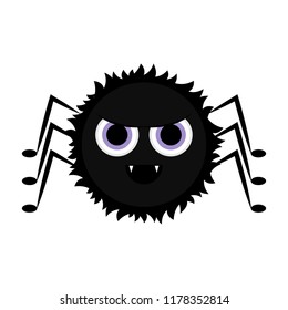 Cute halloween spider cartoon character