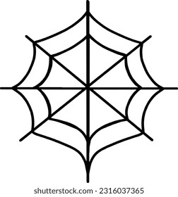Cute Halloween spider web watercolor hand drawn
