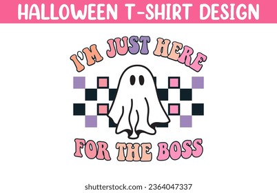 Cute Halloween t shirt vector illustration, Halloween T Shirt Design, Happy Halloween T shirt vector, Trendy Halloween T Shirt template